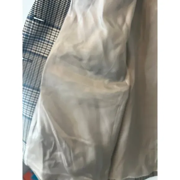 Baum und Pferdgarten NWT Bodia Oversized Blazer Blue Plaid Check Jacket Size 12 - Picture 10 of 12